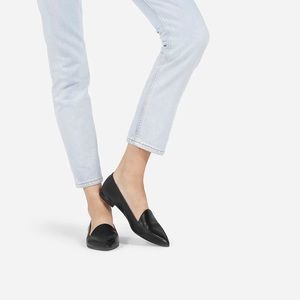 Everlane Modern Point Black Leather Loafer 9.5